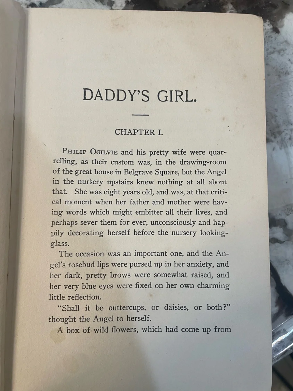 1900s-10s Daddy's Girl Decorative Antique Book